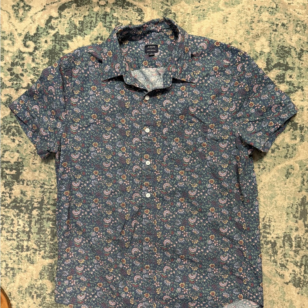 J. Crew Multicolor Floral Men's Shirt Large